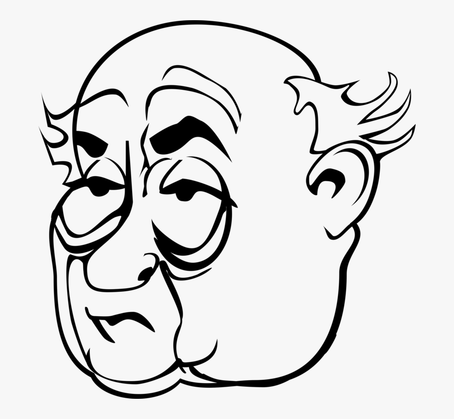 Misogyny Eye Face Woman Cartoon - Old Man Face Cartoon, Transparent Clipart