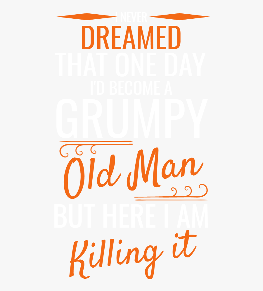 Grumpy Old Man - Poster, Transparent Clipart