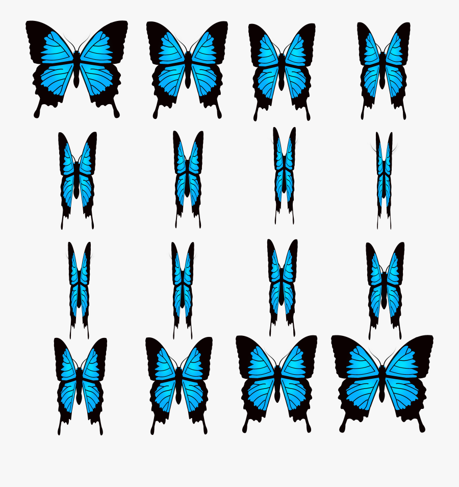 Transparent Animated Butterflies Clipart - Butterfly Sprite, Transparent Clipart