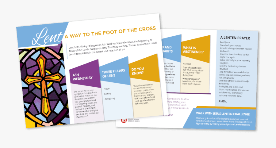 Lenten Pew Cards - Brochure, Transparent Clipart