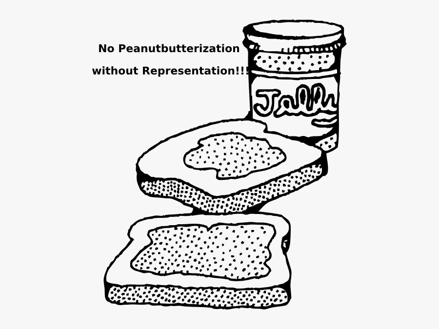 Peanut Butter And Jelly Clipart Black And White, Transparent Clipart
