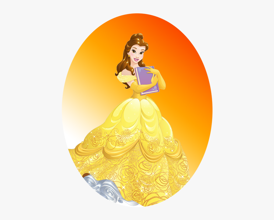 Disney Princess Png - Disney Princess Belle With Book, Transparent Clipart