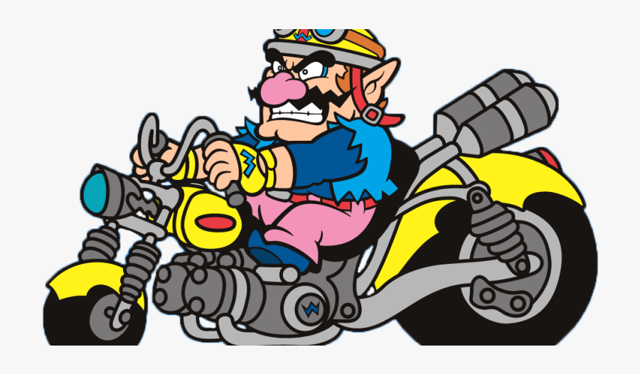 Wario Bike Clipart , Png Download - Wario Riding His Bike, Transparent Clipart