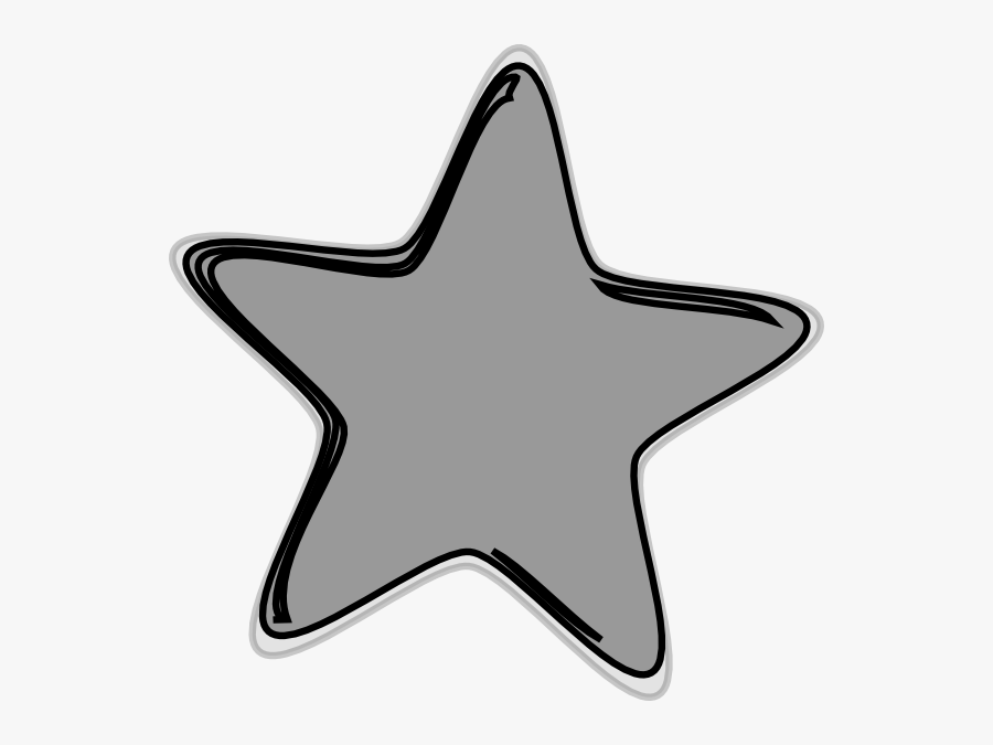 Gray Star Clip Art, Transparent Clipart