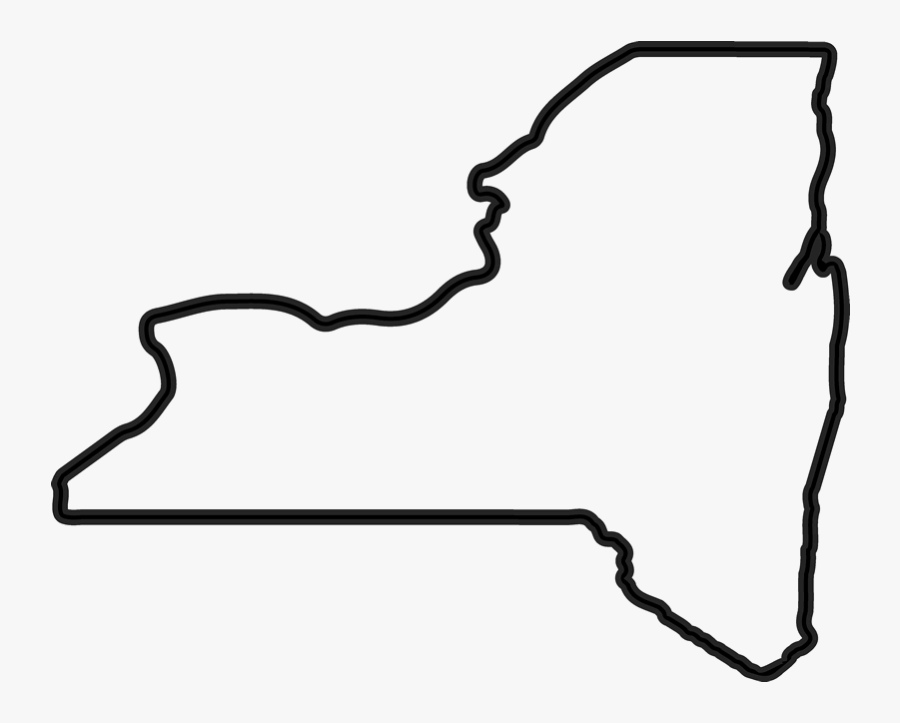 New York State Outline Png - Outline State Of New York, Transparent Clipart