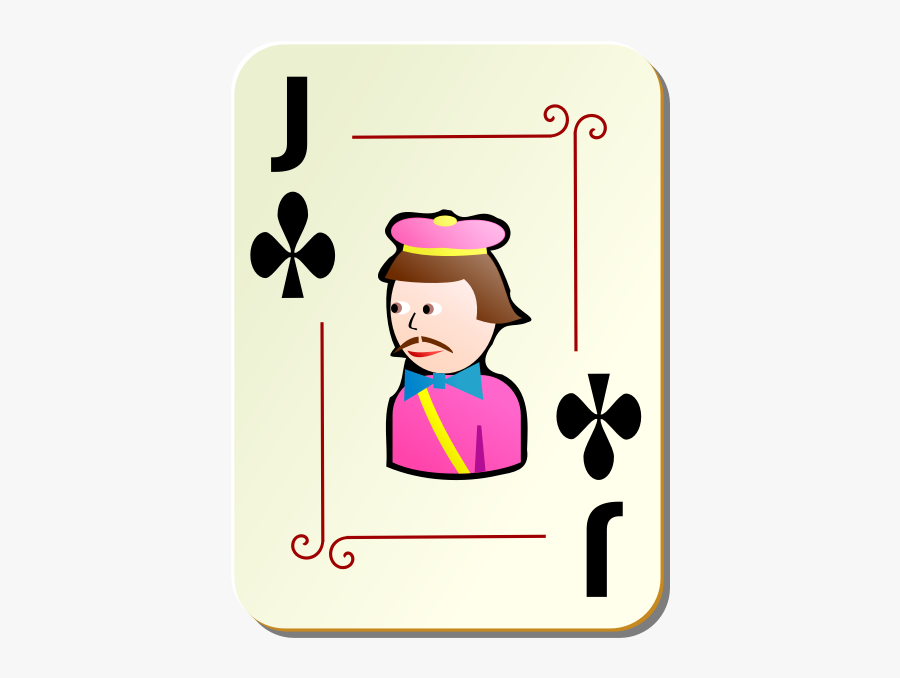 Joker Of Clubs Vector Clip Art - Jack Playing Card, Transparent Clipart