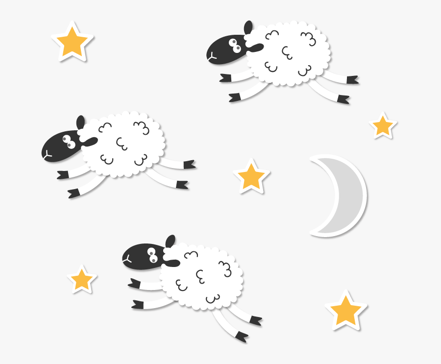 Counting Sheep Illustration - Illustration, Transparent Clipart