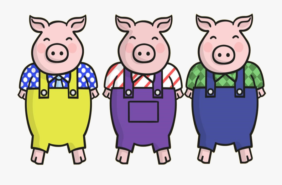 The Three Little Pigs - 3 Little Pigs Clipart, Transparent Clipart