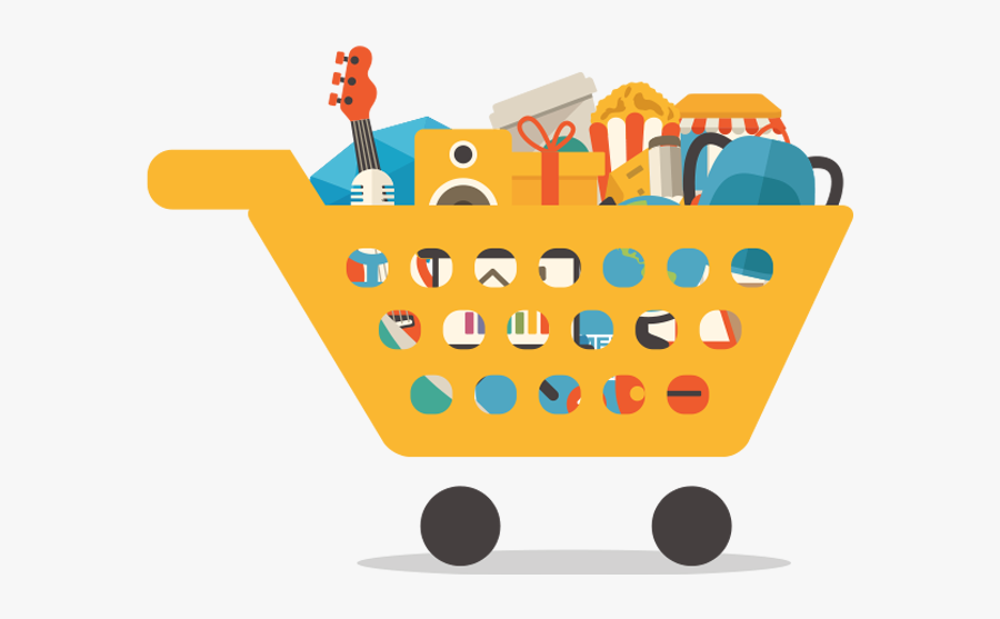 Flat Cart Icon Png, Transparent Clipart