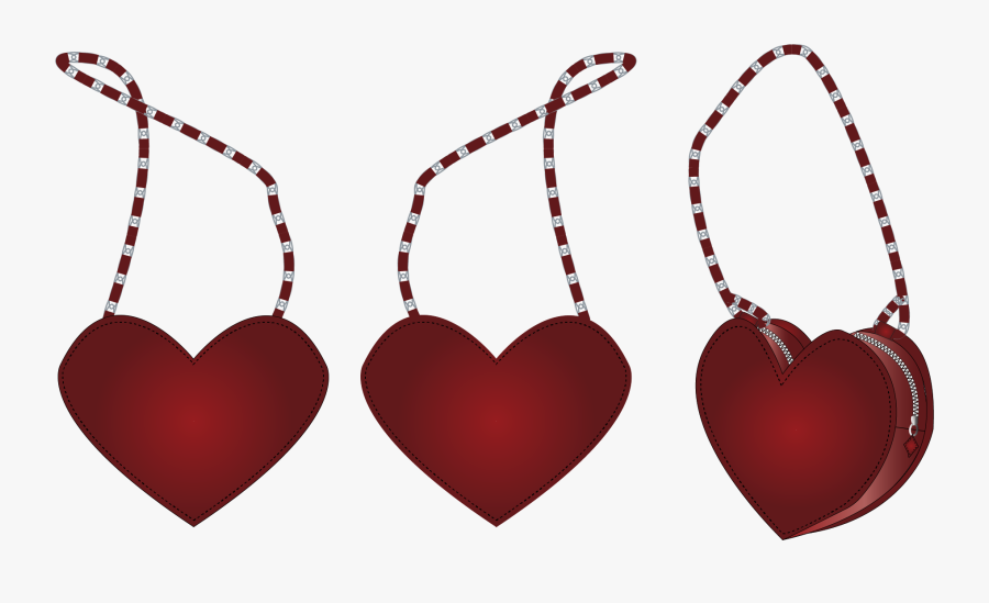 Multi Viewpoint Technical Flat Sketches Of Two Heart - Marc Jacobs Pillow Bag Brown, Transparent Clipart