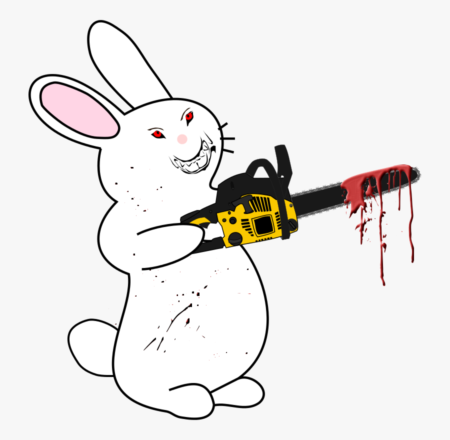 Bunny With A Chainsaw, Transparent Clipart