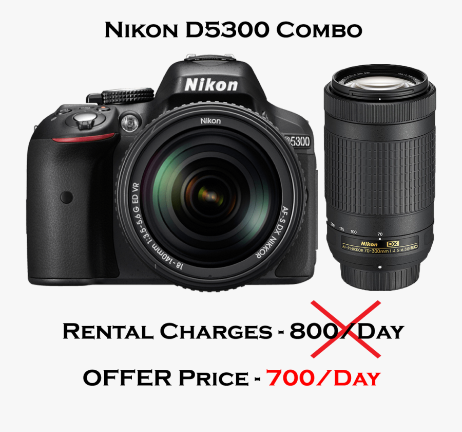 Nikon D5300 - Nikon D5300 Dslr Camera Cmos 24.2 Mp, Transparent Clipart