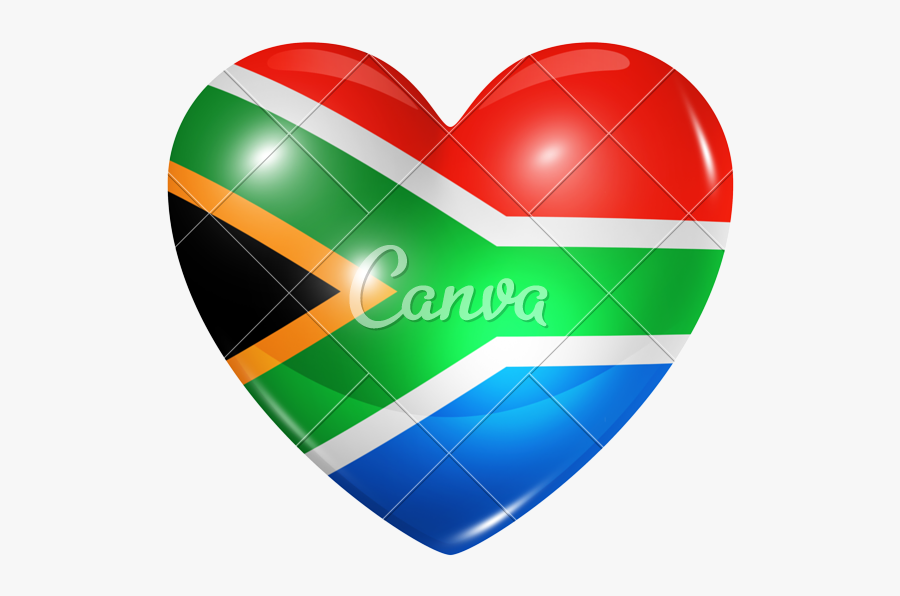 Country Clipart Patriotic Heart - South Africa, Transparent Clipart