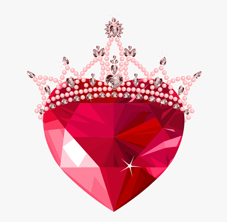 Transparent Diamond Heart Clipart - Happy Wedding Anniversary To My Queen, Transparent Clipart