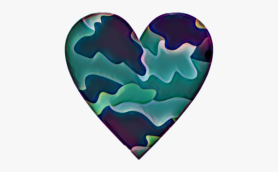 #sccamouflage #camouflage #heart #camoheart #camo #green - Graphic Design, Transparent Clipart