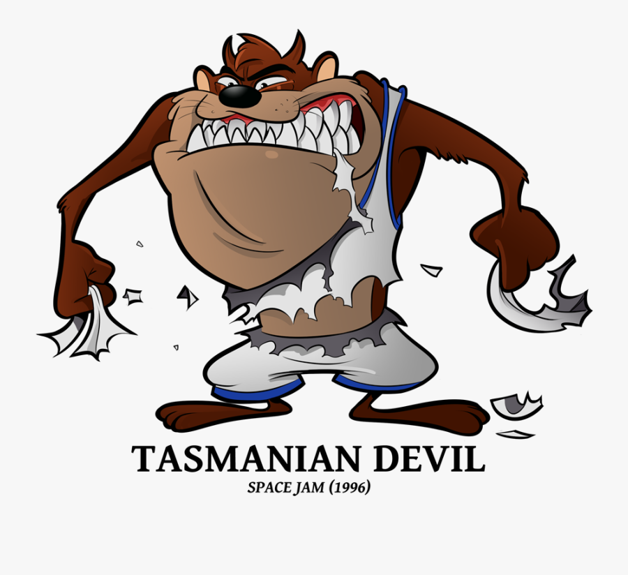 Tasmanian Devil Looney Tunes Space Jam, Transparent Clipart