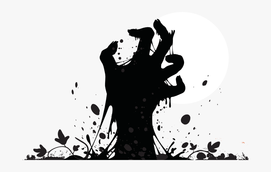 Transparent Zombie Silhouette Png - Zombie Silhouette Hands Png, Transparent Clipart