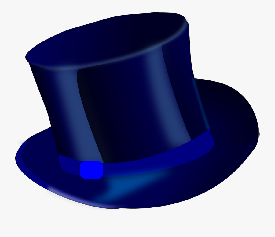 Transparent Top Hat Transparent Png - Sombrero De Copa Azul Animado, Transparent Clipart