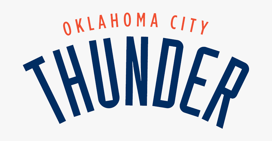 Oklahoma City Thunder Logo Font - Okc Thunder Wordmark Logo, Transparent Clipart