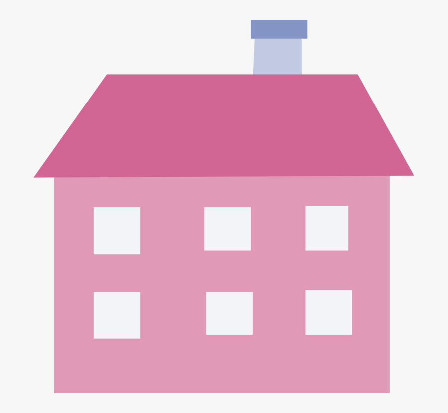 Pink,square,angle - House Png Icon Pink, Transparent Clipart