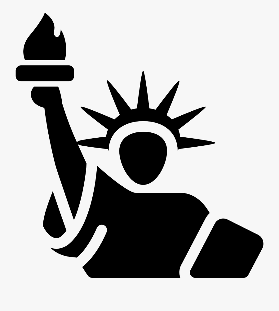 Statue Of Liberty Icon Transparent Clipart , Png Download - Icon Statue Of Liberty, Transparent Clipart