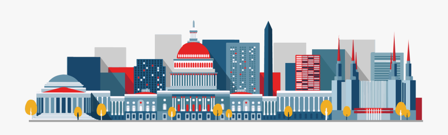 Transparent Washington Dc Silhouette Png - Washington Dc Skyline Transparent, Transparent Clipart