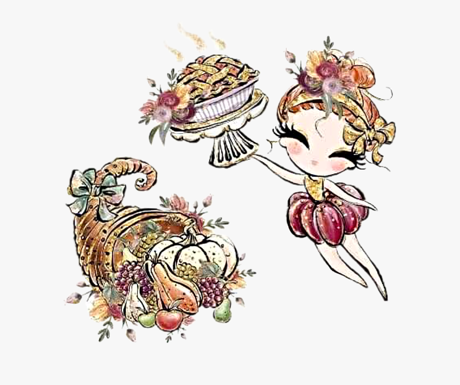 #watercolor #thanksgiving #cornucopia #givethanks #thanks - Illustration, Transparent Clipart