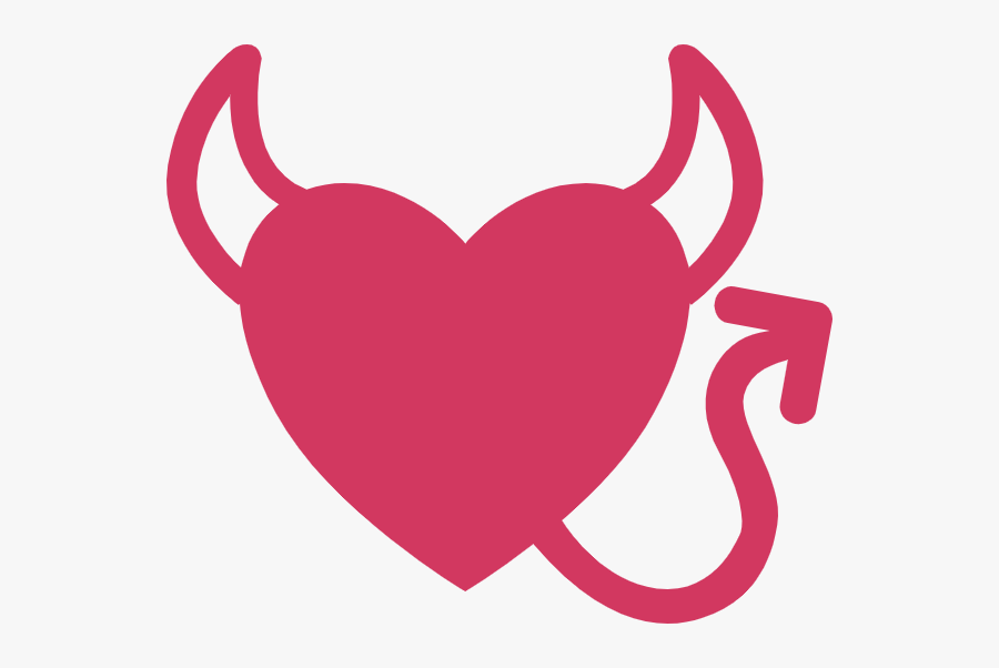 Little Demon Love Romance Sticker - Heart, Transparent Clipart