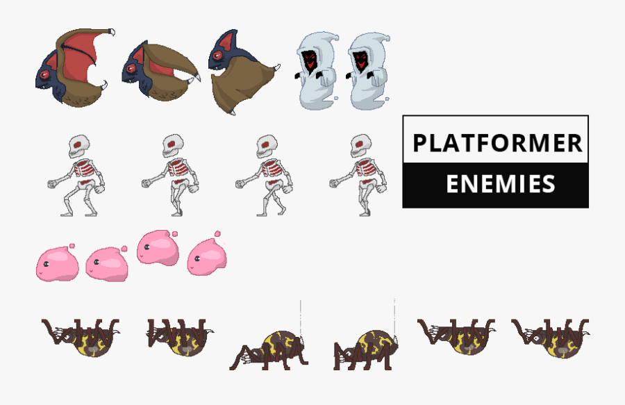 Preview - 2d Platformer Enemies , Free Transparent Clipart - ClipartKey