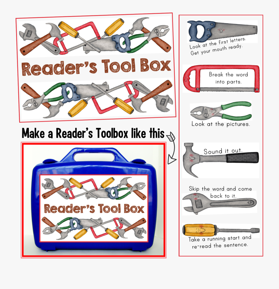 Tool Box Reading Strategies, Transparent Clipart