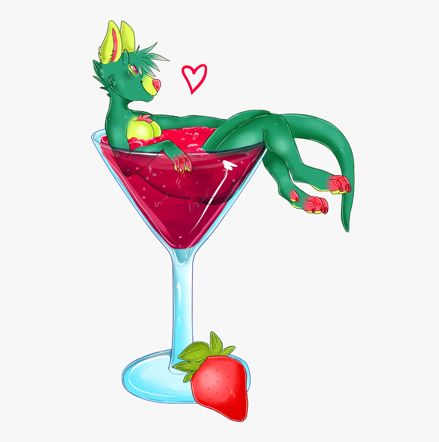 [fursona] Strawberry Daiquiri - Cartoon, Transparent Clipart