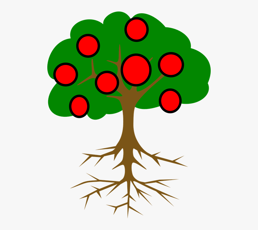 Apple Tree Clipart 2, Buy Clip Art - Tree Vector Black Png, Transparent Clipart