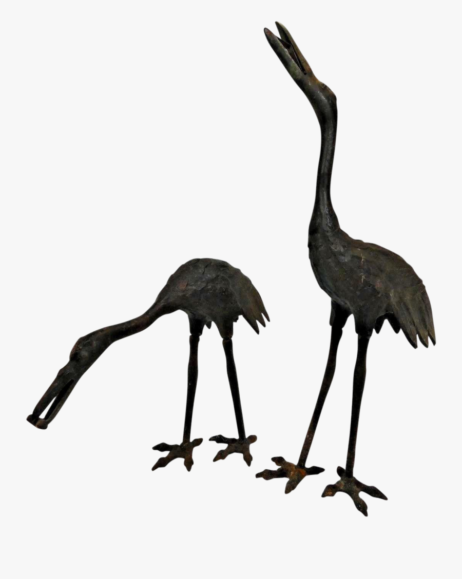 Antique Cast Iron Cranes A Pair Chairish - Cast Iron Crane Japan, Transparent Clipart