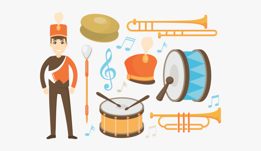 Marching Band Icons Vector - Marching Band Drum Vector, Transparent Clipart