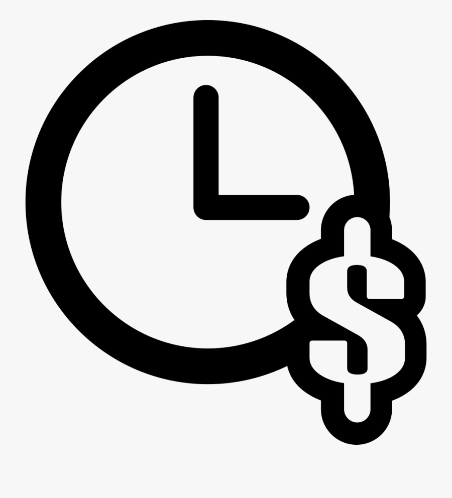 Clock With Dollar Symbol Svg Png Icon Free Download - Clock With Dollar Icon Png, Transparent Clipart