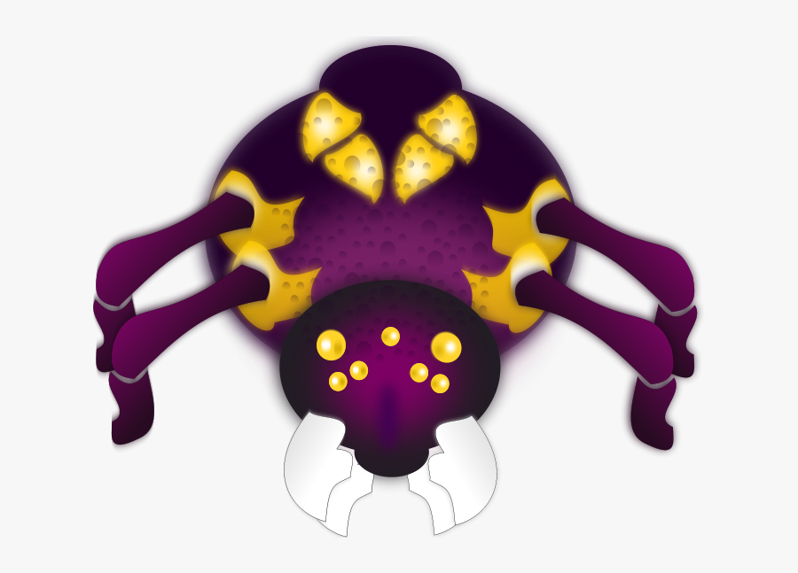 Free Purple Spider - Yellow Purple Spider, Transparent Clipart