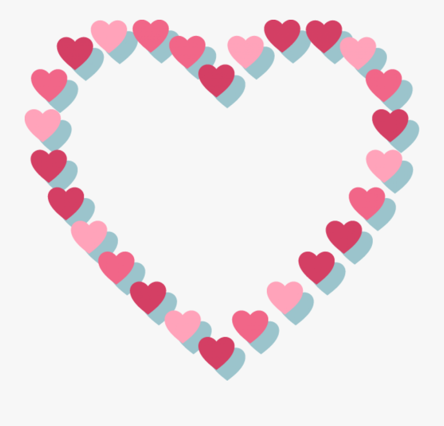 Pink Heart With Hearts Outline Png Image - Pink Heart Outline Png, Transparent Clipart