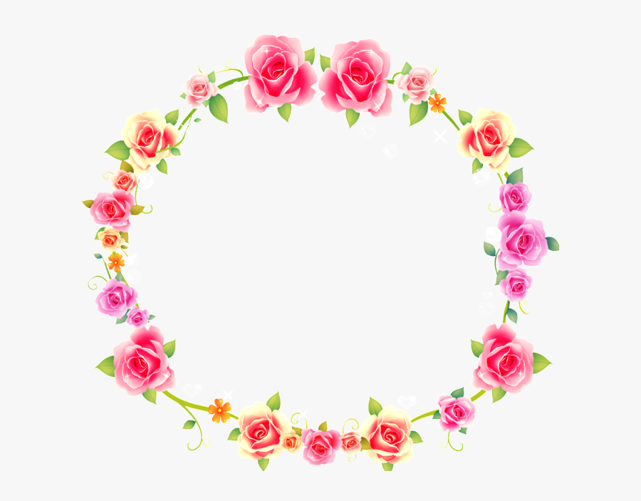 Transparent Flower Borders Png - Floral Round Border Transparent, Transparent Clipart