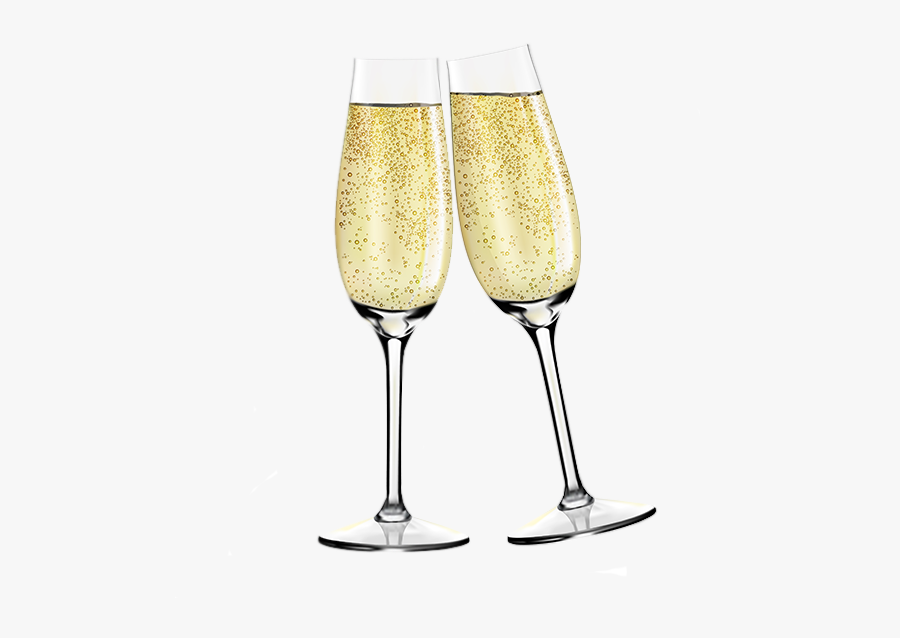 Champagne Glass New Year - Champagne Glasses Transparent Background, Transparent Clipart