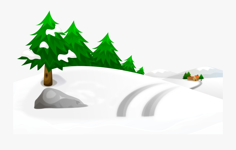 Snow Clipart Png -snowy Winter Ground With Trees And - Transparent Snow