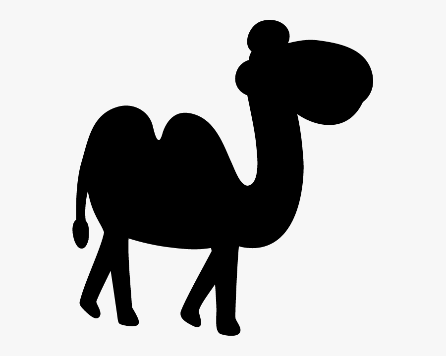 Black & White - Arabian Camel, Transparent Clipart