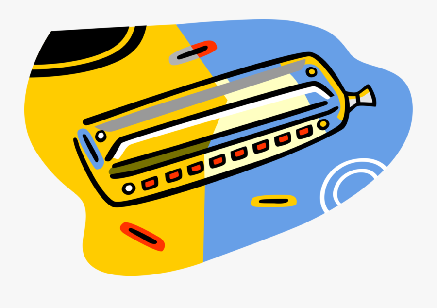 Vector Illustration Of Harmonica Mouth Organ Free Reed, Transparent Clipart