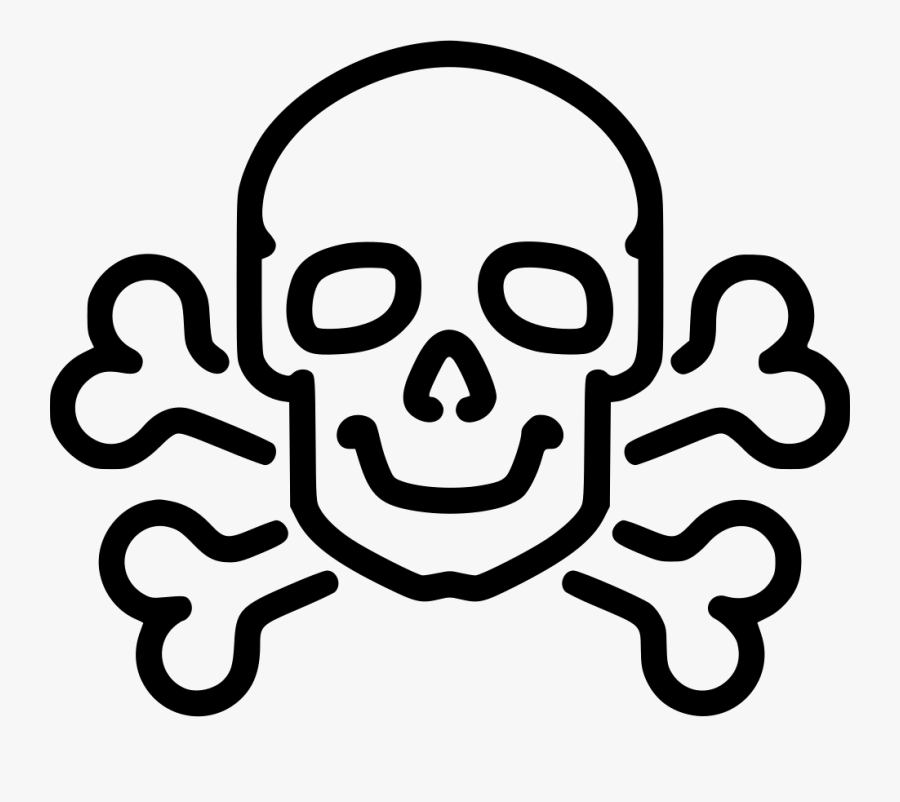 Transparent Bone Clip Art - Skull And Bones Easy Drawing, Transparent Clipart