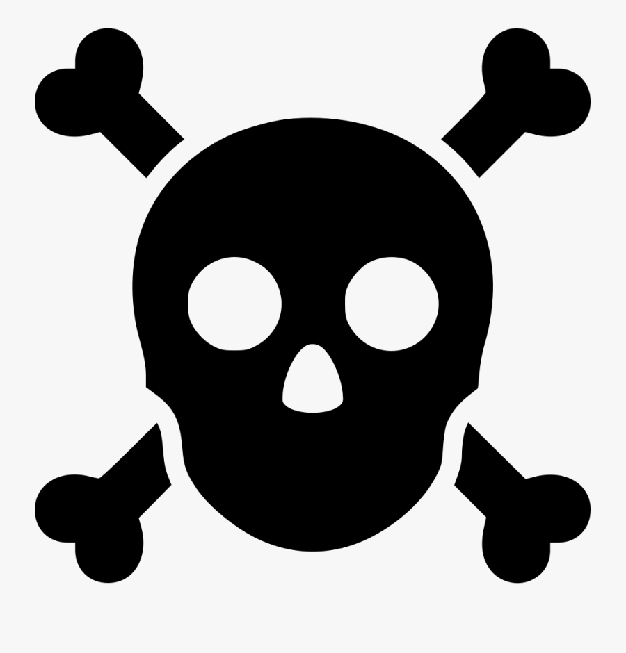 Skull Crossbones Anatomy Warning Poison - Transparent Background Poison Icon Png, Transparent Clipart