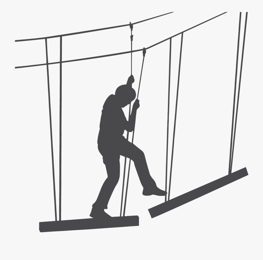 Silhouette Ropes Course - Ropes Course Png, Transparent Clipart