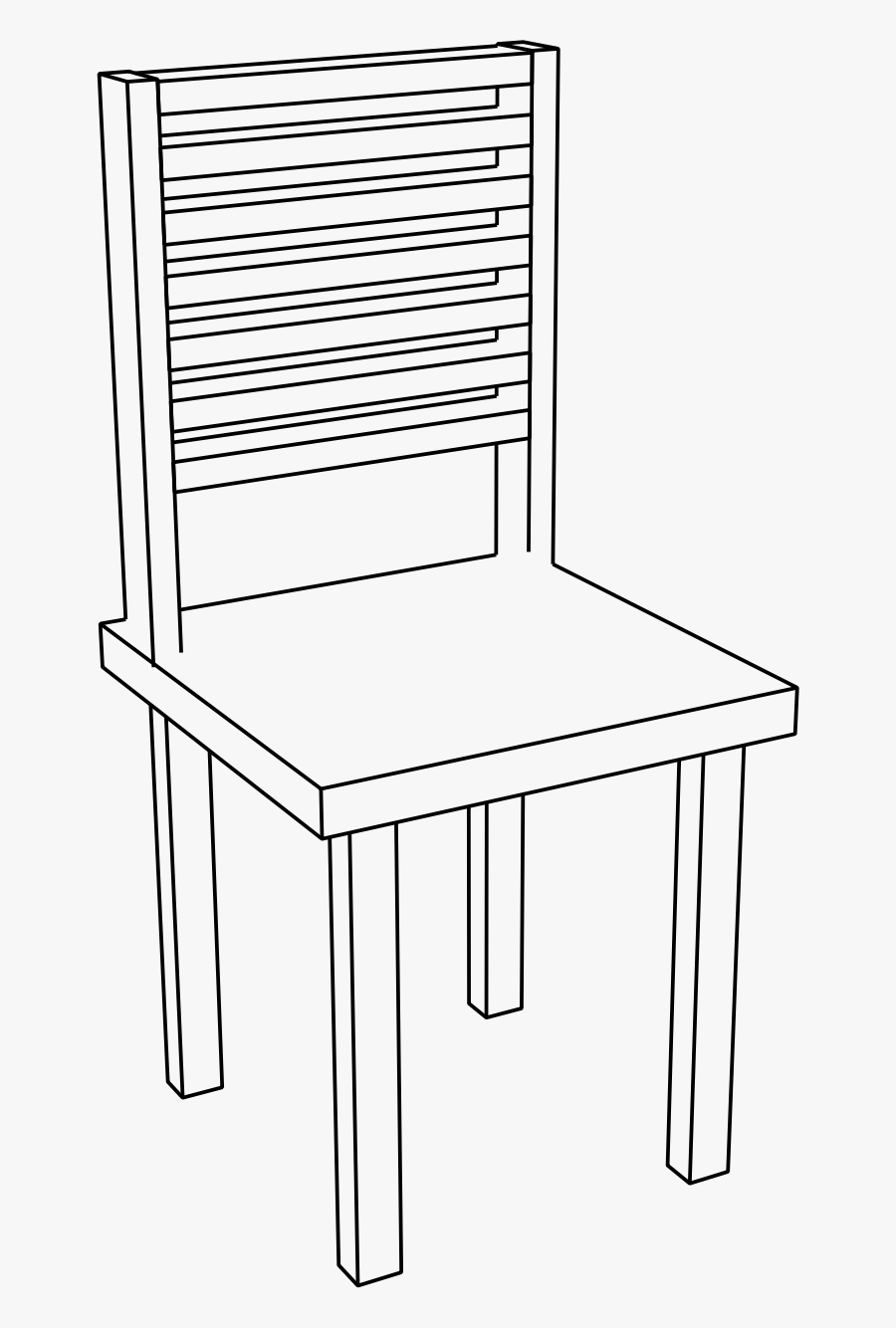Chair Clipart Basic - Chair Png Black And White, Transparent Clipart