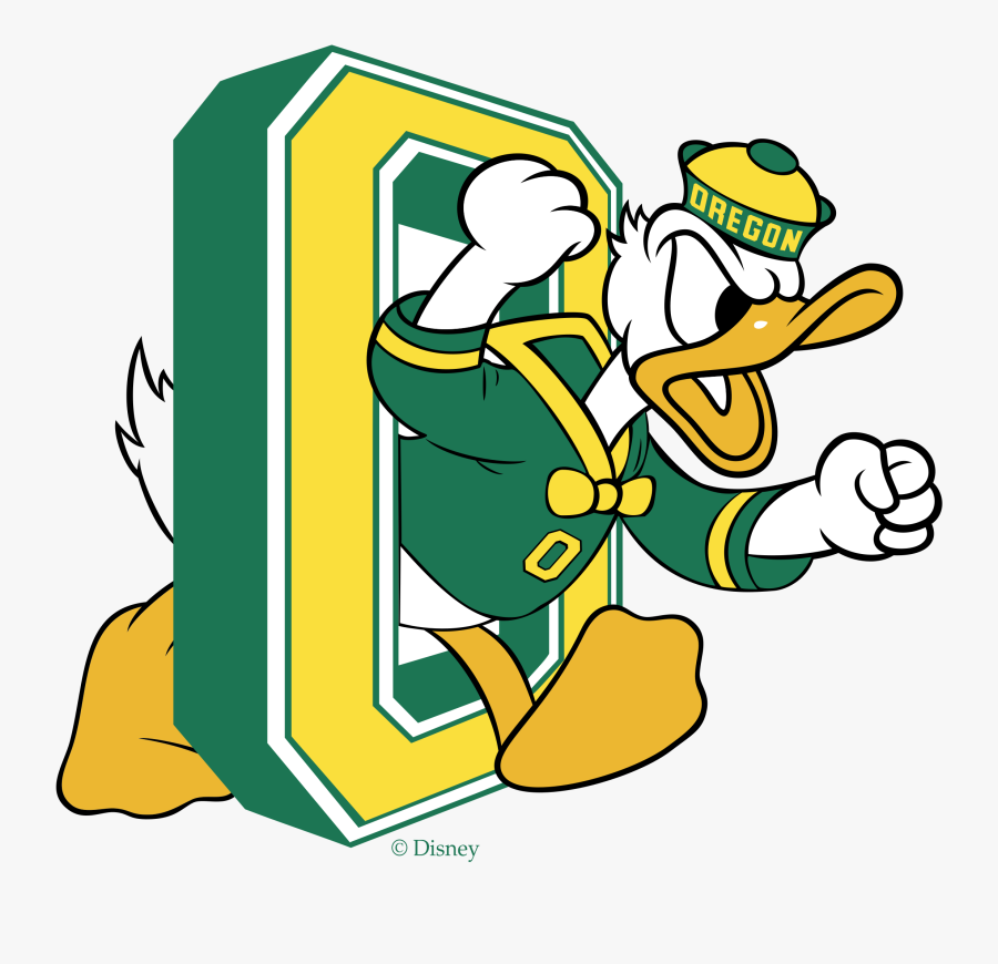 Donald Duck Clipart Oregon University - Mascot University Of Oregon Logo, Transparent Clipart
