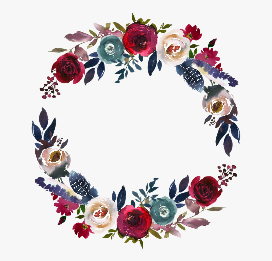 Фото, Автор ✿lili@ ✿ На Яндекс - Watercolor Floral Wreath Png, Transparent Clipart