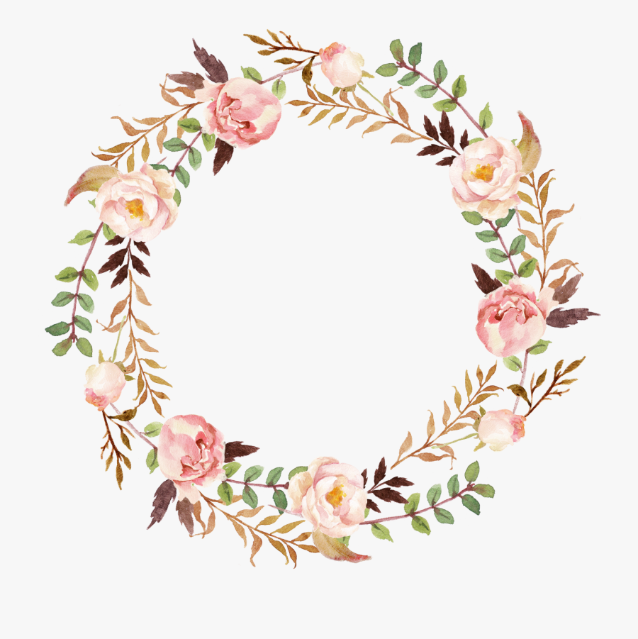 #boho #bohemian #flower #flowers #wreath #freetoedit - Watercolour Floral Wreath Png, Transparent Clipart