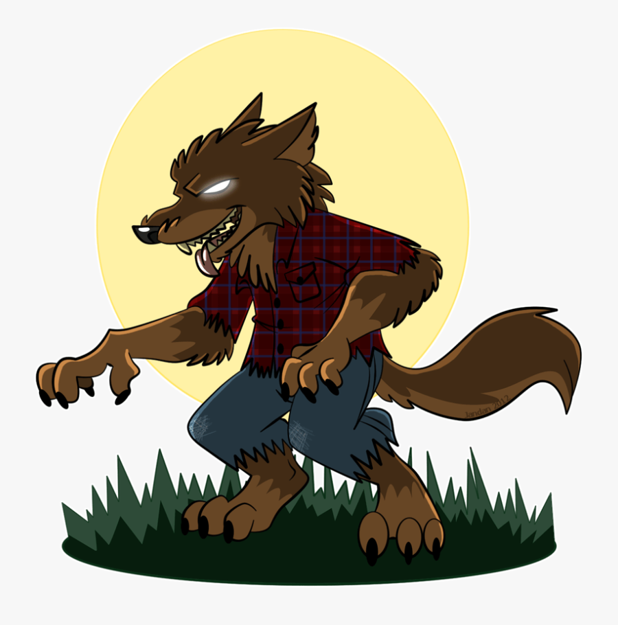 Cartoon Werewolf Tattoo Design By Jandan Nabyn - Werewolf Clipart, Transparent Clipart